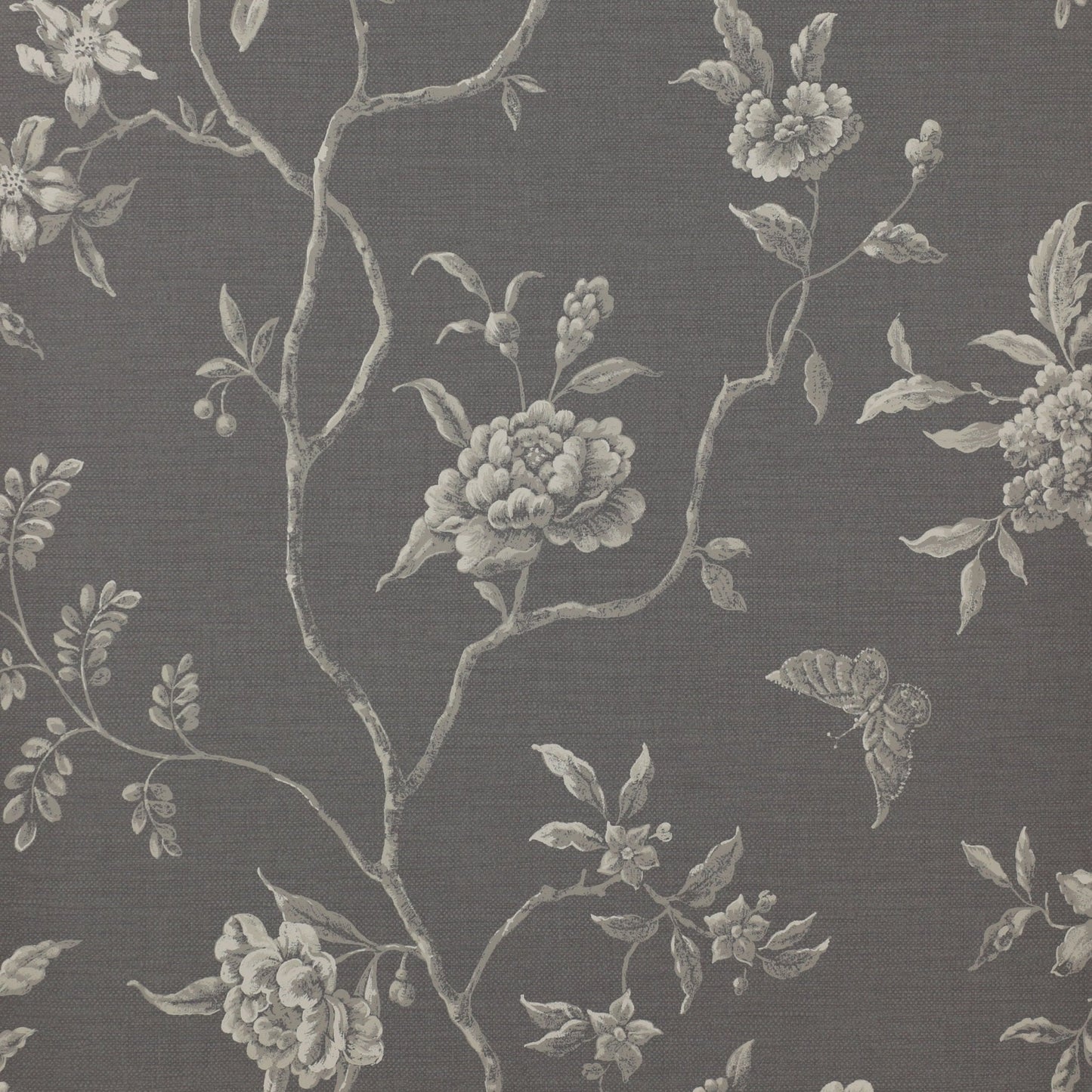Swedish Tree Wallpaper - Charcoal - Colefax & Fowler - 07165/04