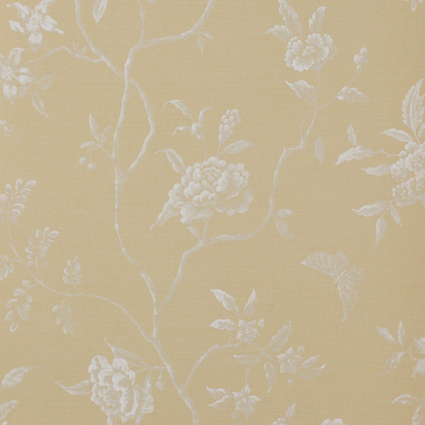 Swedish Tree Wallpaper - Yellow - Colefax & Fowler - 07165/01