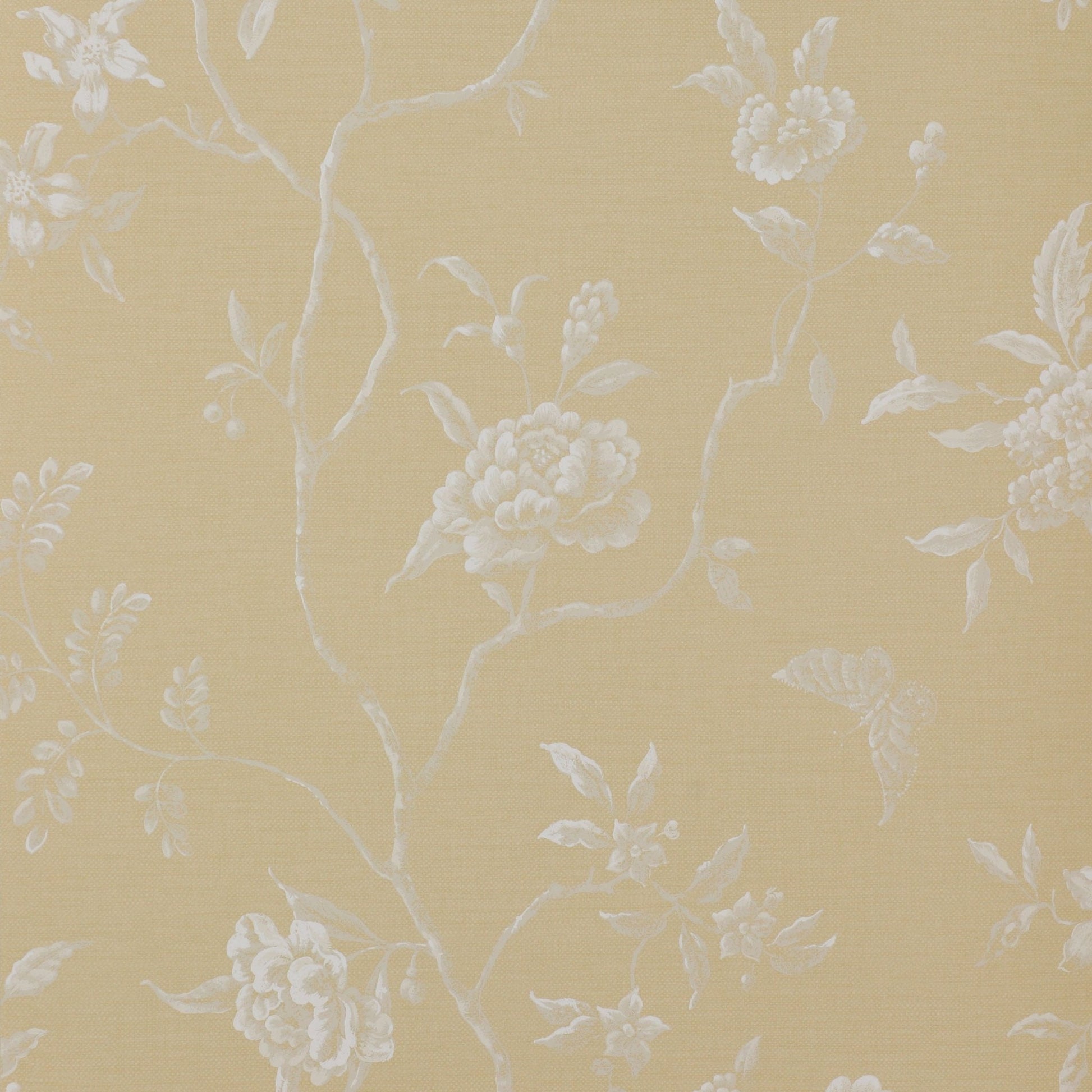 Swedish Tree Wallpaper - Yellow - Colefax & Fowler - 07165/01