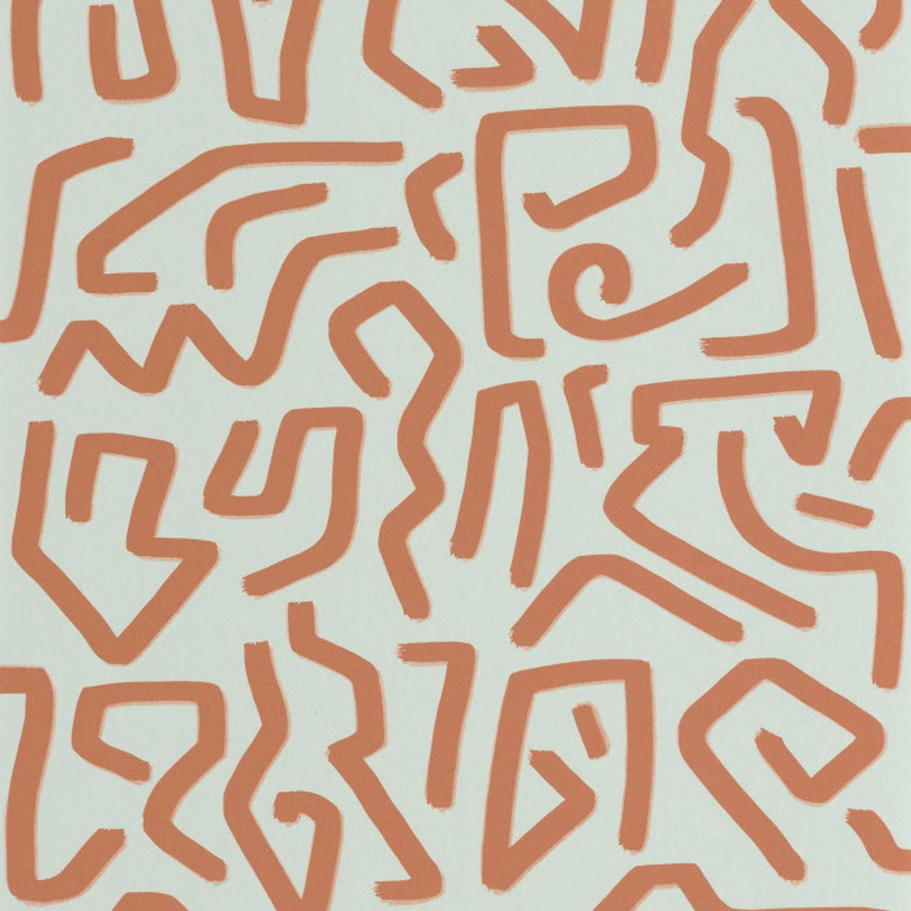 Symbol Milano Sixties Wallpaper - Amande And Rouille - Casadeco - 89357337 - Premier Wallcovering