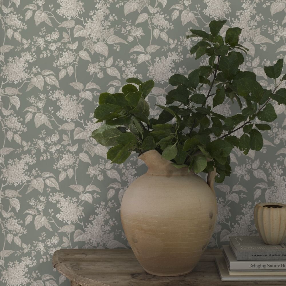 Syren Wallpaper - Dark Green - Boråstapeter - 6963 - Premier Wallcovering