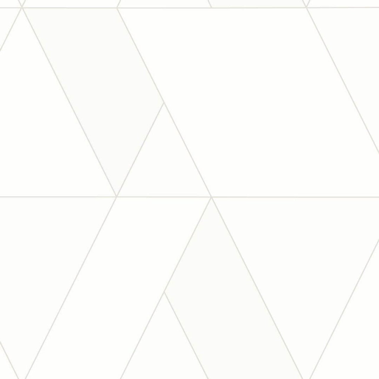 Tangram Perception Wallpaper - Blanc Craie - Casadeco - 86520101 - Premier Wallcovering