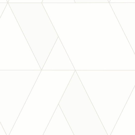 Tangram Perception Wallpaper - Blanc Craie - Casadeco - 86520101 - Premier Wallcovering