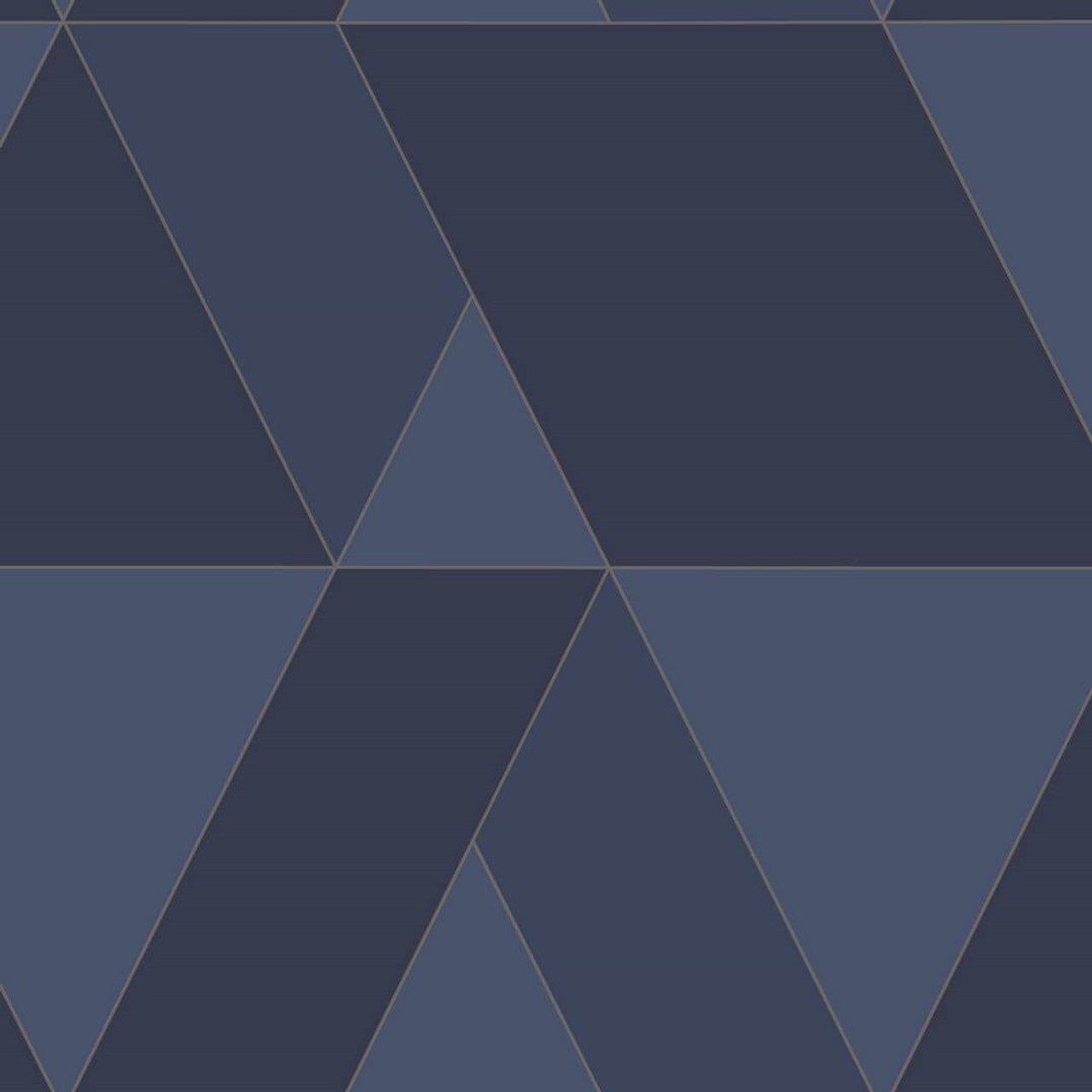 Tangram Perception Wallpaper - Bleu Encre - Casadeco - 86526532 - Premier Wallcovering