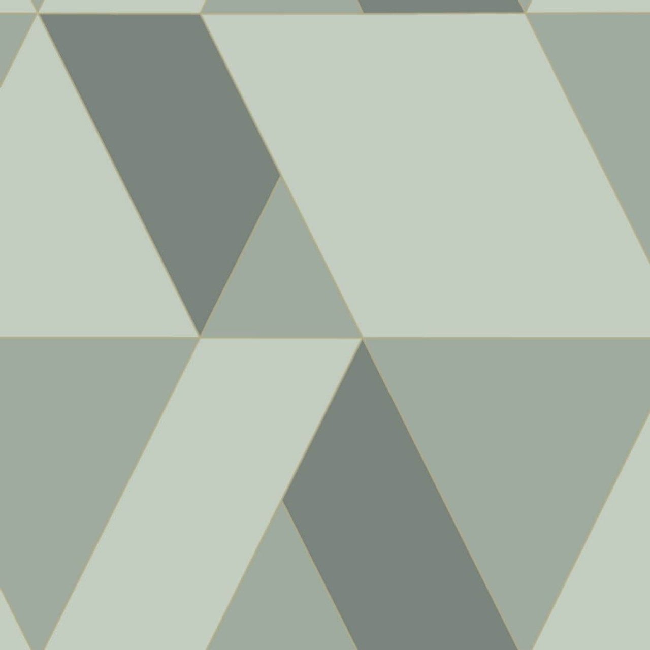 Tangram Perception Wallpaper - Vert De Gris - Casadeco - 86527212 - Premier Wallcovering