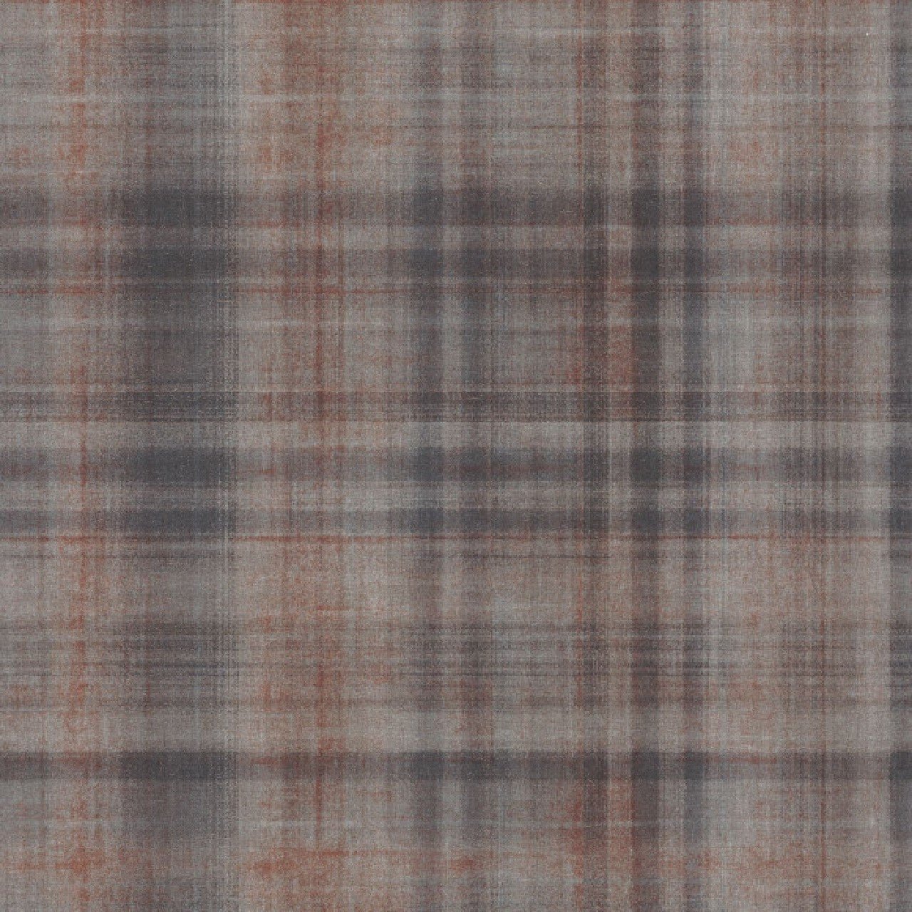Tartan Textiles Wallpaper - Noir Fusain - Casadeco - 87699857 - Premier Wallcovering