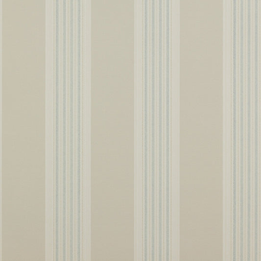 Tealby Stripe Wallpaper - Beige/Blue - Colefax & Fowler - 07991/02