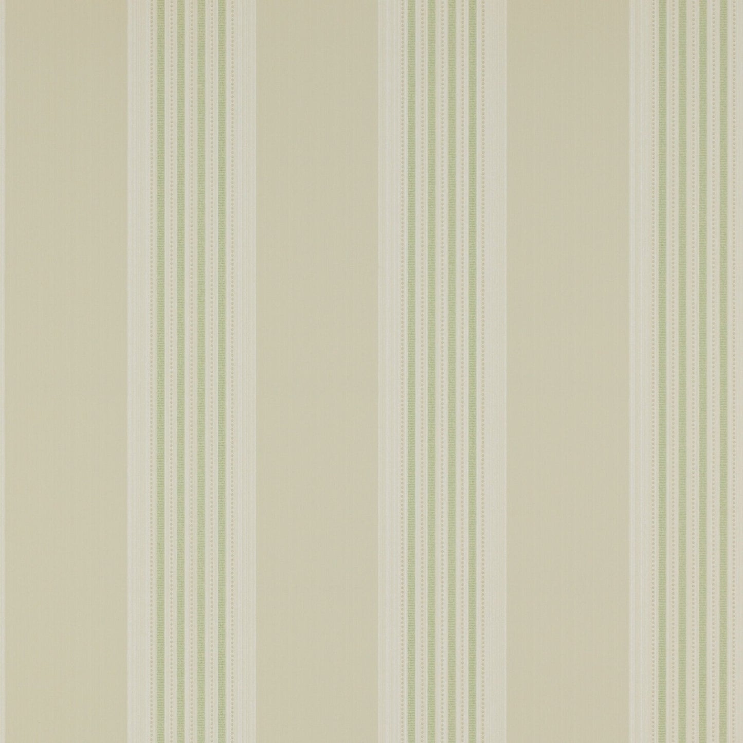Tealby Stripe Wallpaper - Beige/Green - Colefax & Fowler - 07991/06