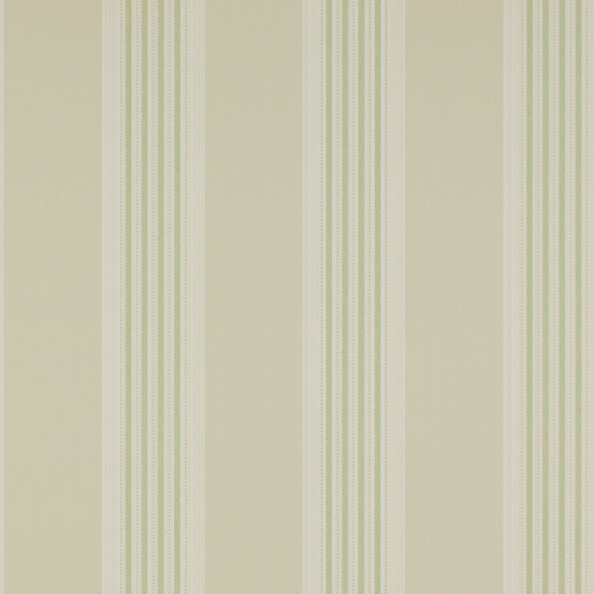 Tealby Stripe Wallpaper - Beige/Green - Colefax & Fowler - 07991/06