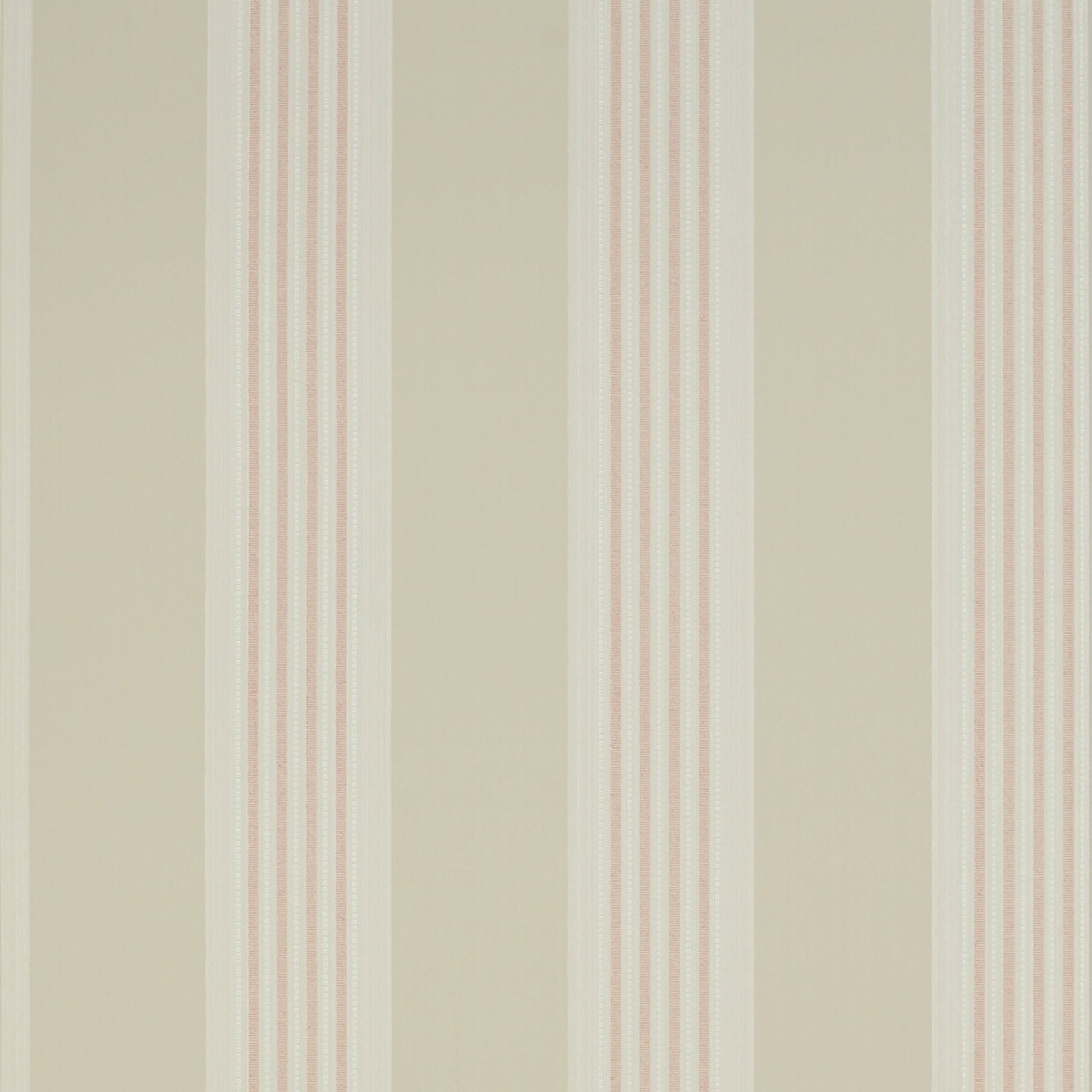 Tealby Stripe Wallpaper - Cream/Pink - Colefax & Fowler - 07991/08