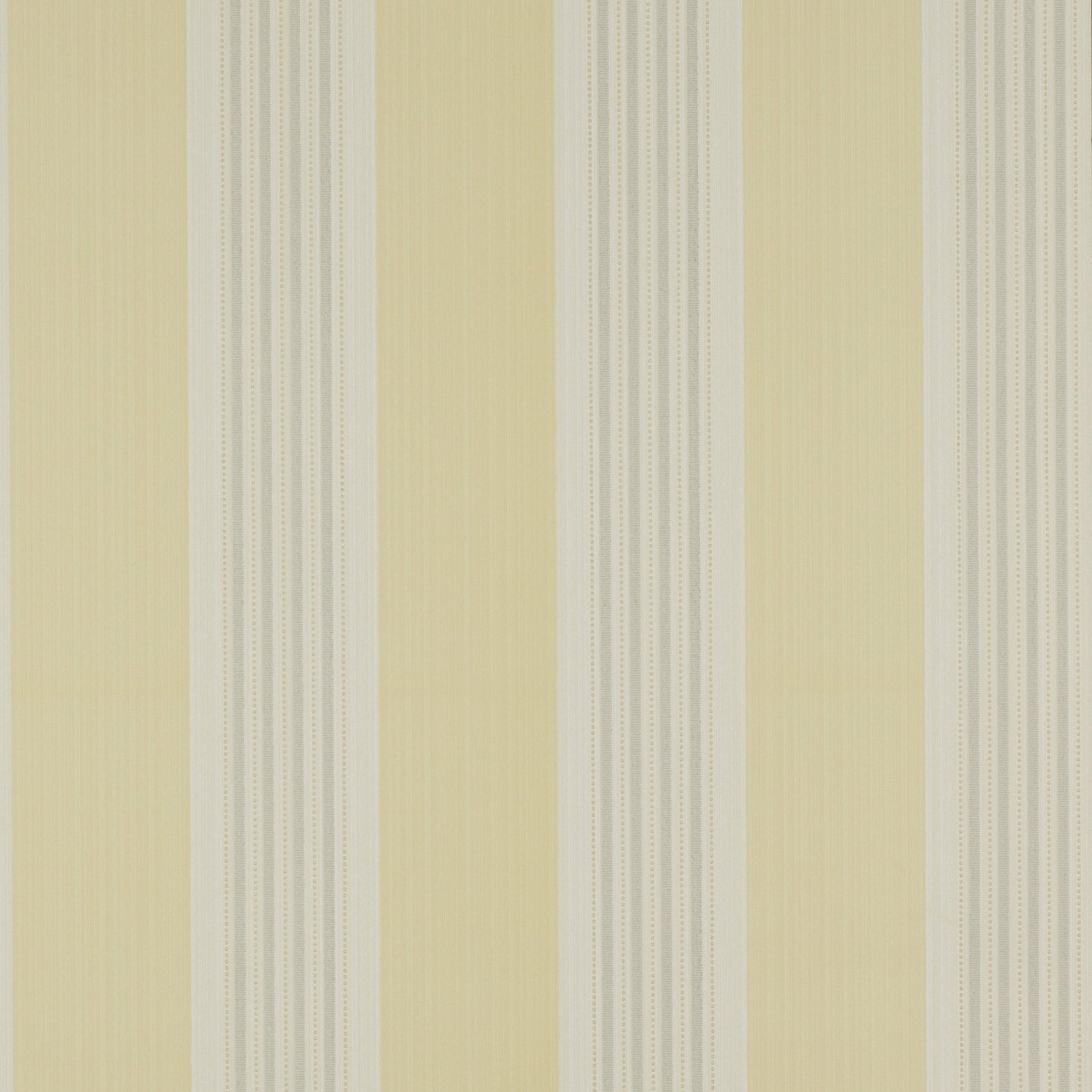 Tealby Stripe Wallpaper - Yellow/Grey - Colefax & Fowler - 07991/03