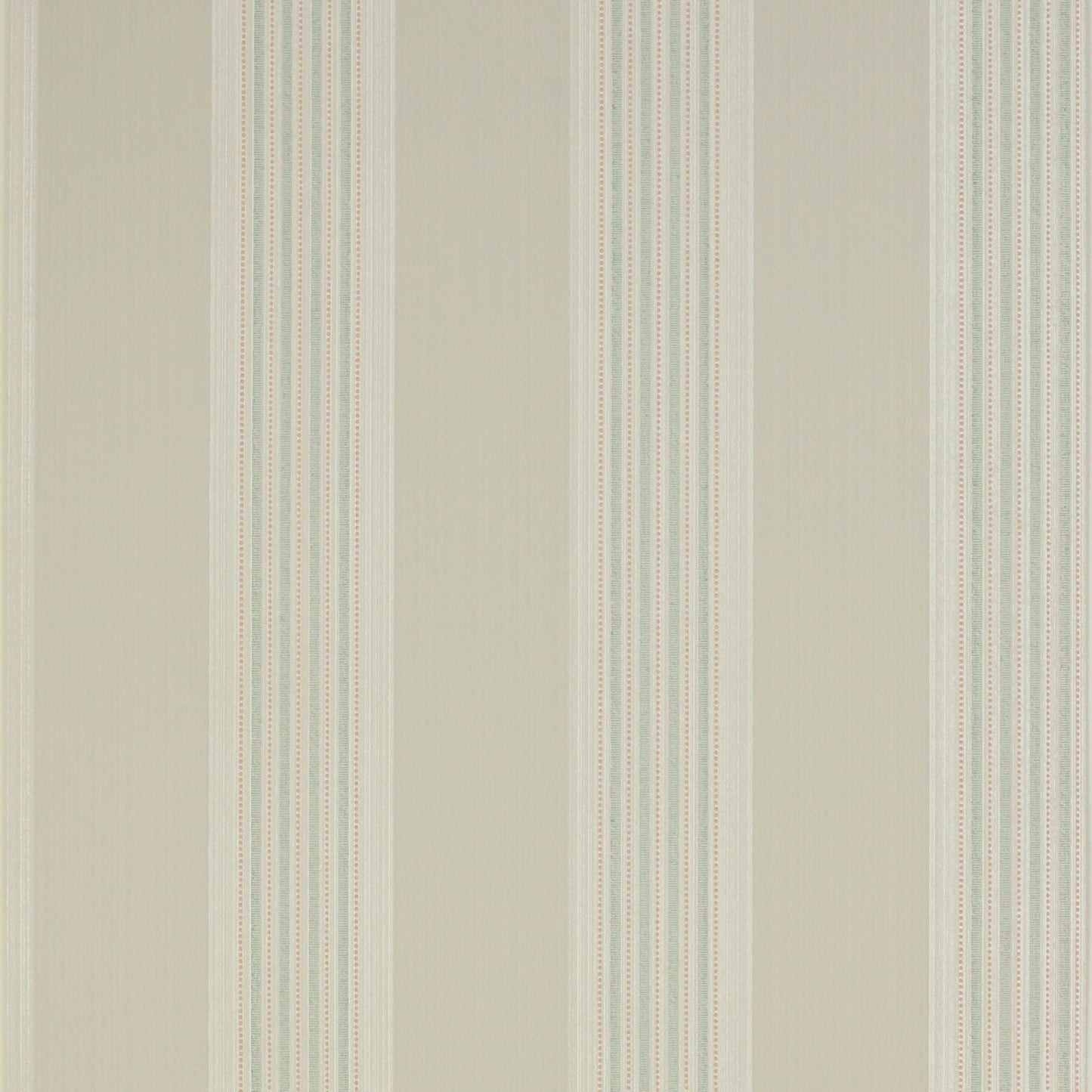 Tealby Stripe Wallpaper - Stone/Aqua - Colefax & Fowler - 07991/07
