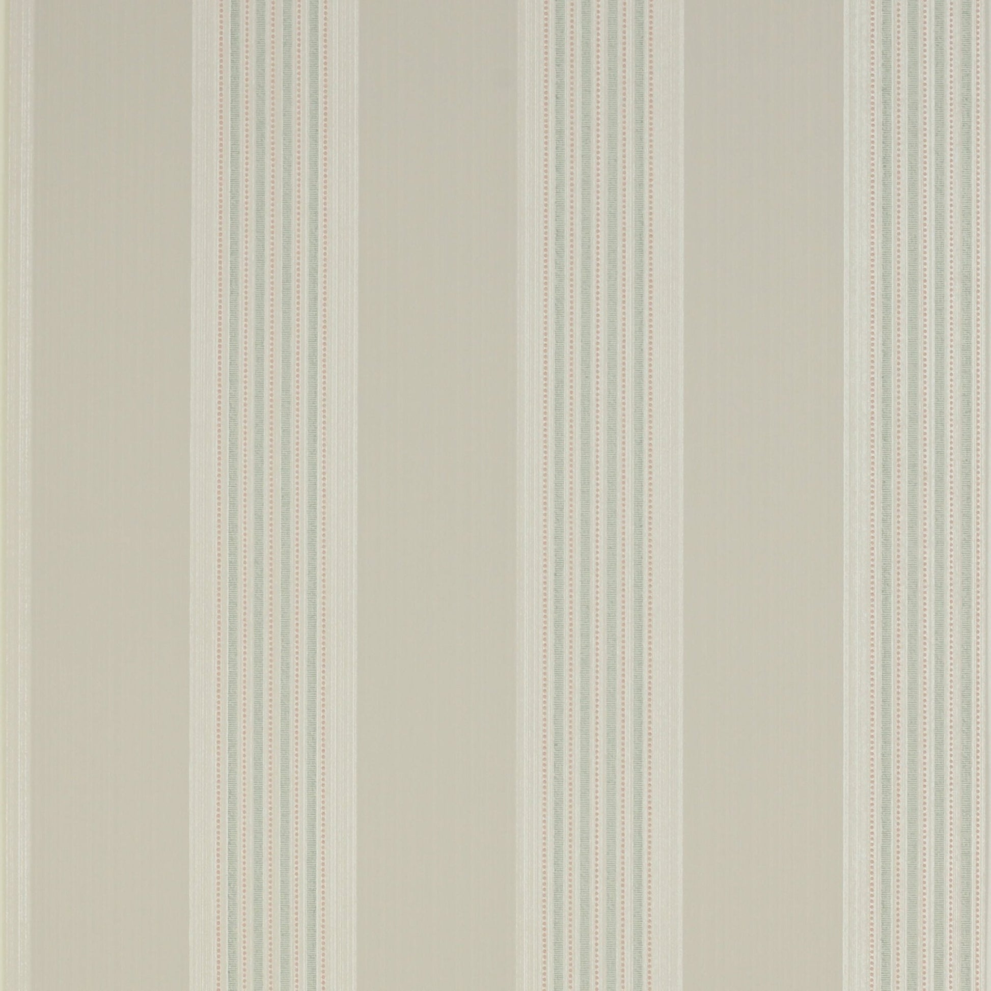 Tealby Stripe Wallpaper - Stone/Aqua - Colefax & Fowler - 07991/07