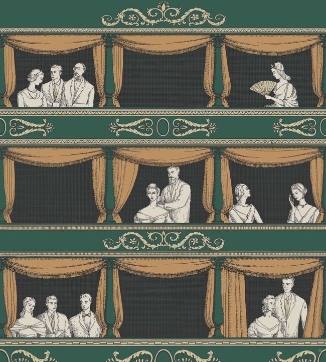 Teatro Wallpaper - Racing Green - 114/4009 - Cole & Son - Premier Wallcovering