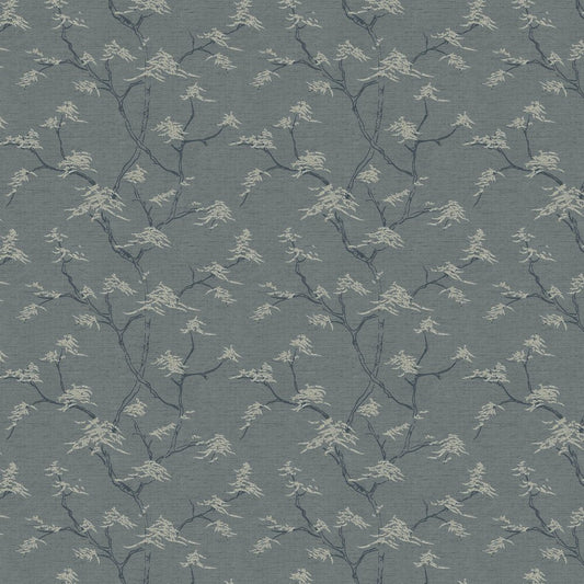 Temple Tree Wallpaper - Slate Blue - Boråstapeter - 3101 - Premier Wallcovering