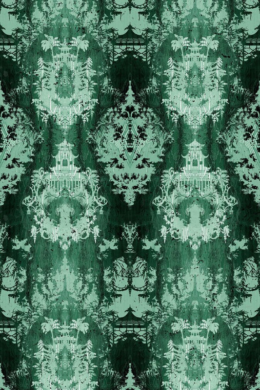 Temples In The Sky Cork Wallpaper - Mint - Timorous Beasties - TB/TMPL/WSCF/01 - Premier Wallcovering