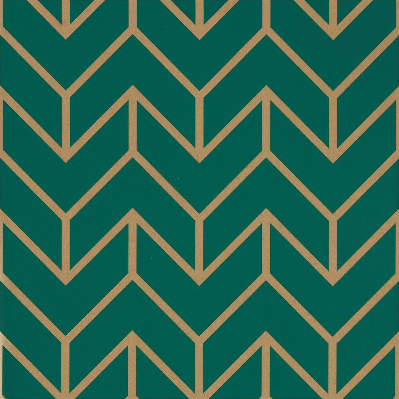 Tessellation Wallpaper - Teal/Gold - HMWF111984 - Harlequin - Premier Wallcovering