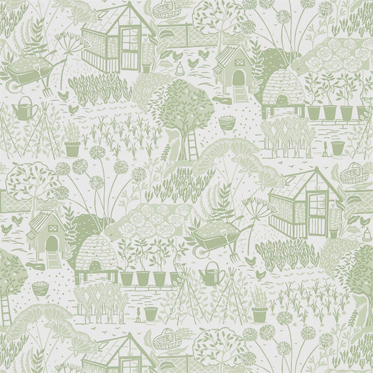 The Allotment Wallpaper - Fennel - Sanderson - DHPO216351