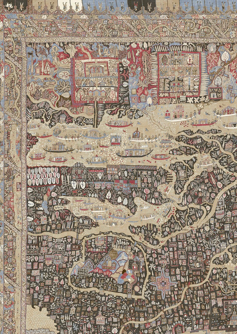 The Map Mini Wallpaper - Twilight - Lewis & Wood - Premier Wallcovering