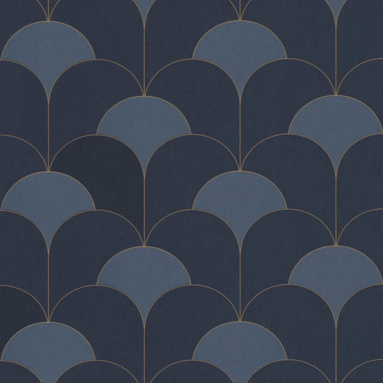 Theatre Twenties Wallpaper - Bleu Orage - Casadeco - 88686406 - Premier Wallcovering