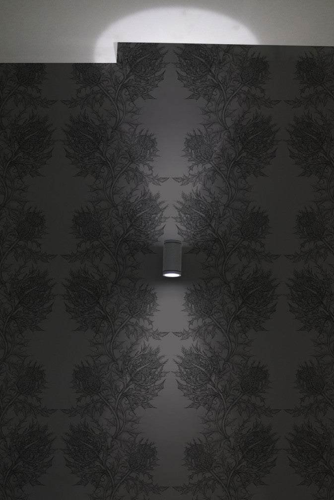 Thistle Superwide Wallpaper - Black on Black - Timorous Beasties - SWP/THL/BLK/05 - Premier Wallcovering