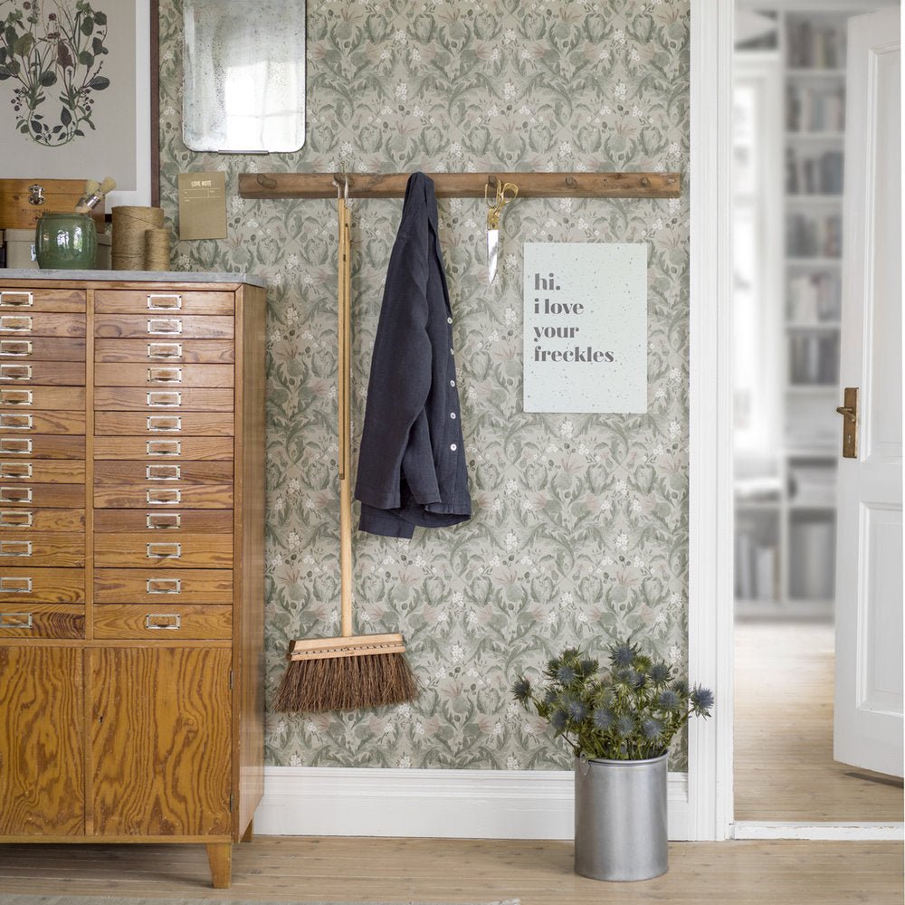Thistle Wallpaper - Green - Boråstapeter - 7203 - Premier Wallcovering