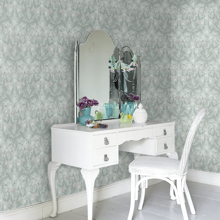 Thistle Wallpaper - Soft Green - Boråstapeter - 7205 - Premier Wallcovering