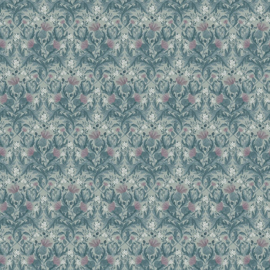 Thistle Wallpaper - Blue - Boråstapeter - 7204 - Premier Wallcovering