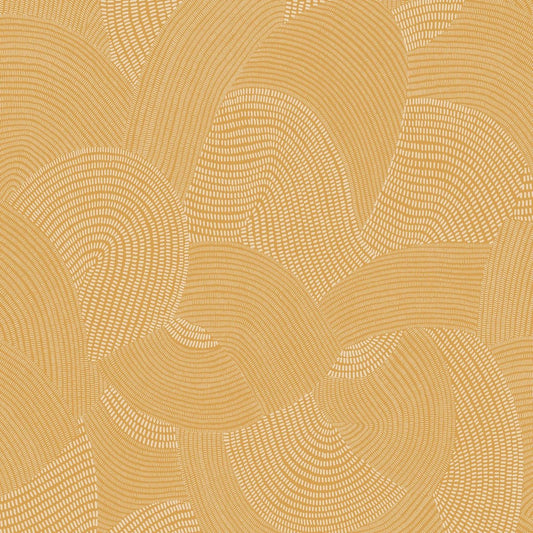 Tjala Wallpaper - Jaune Moutarde - Casadeco - 84412315 - Premier Wallcovering