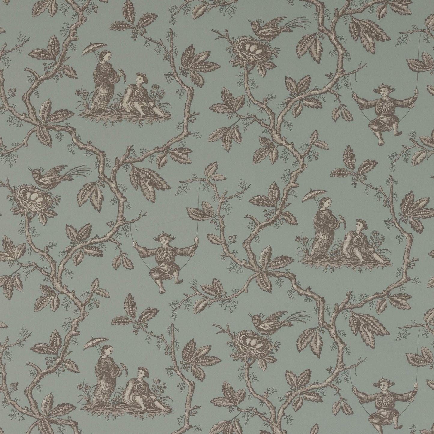 Toile Chinoise Wallpaper - Old Blue - Colefax & Fowler - W7017 - 05
