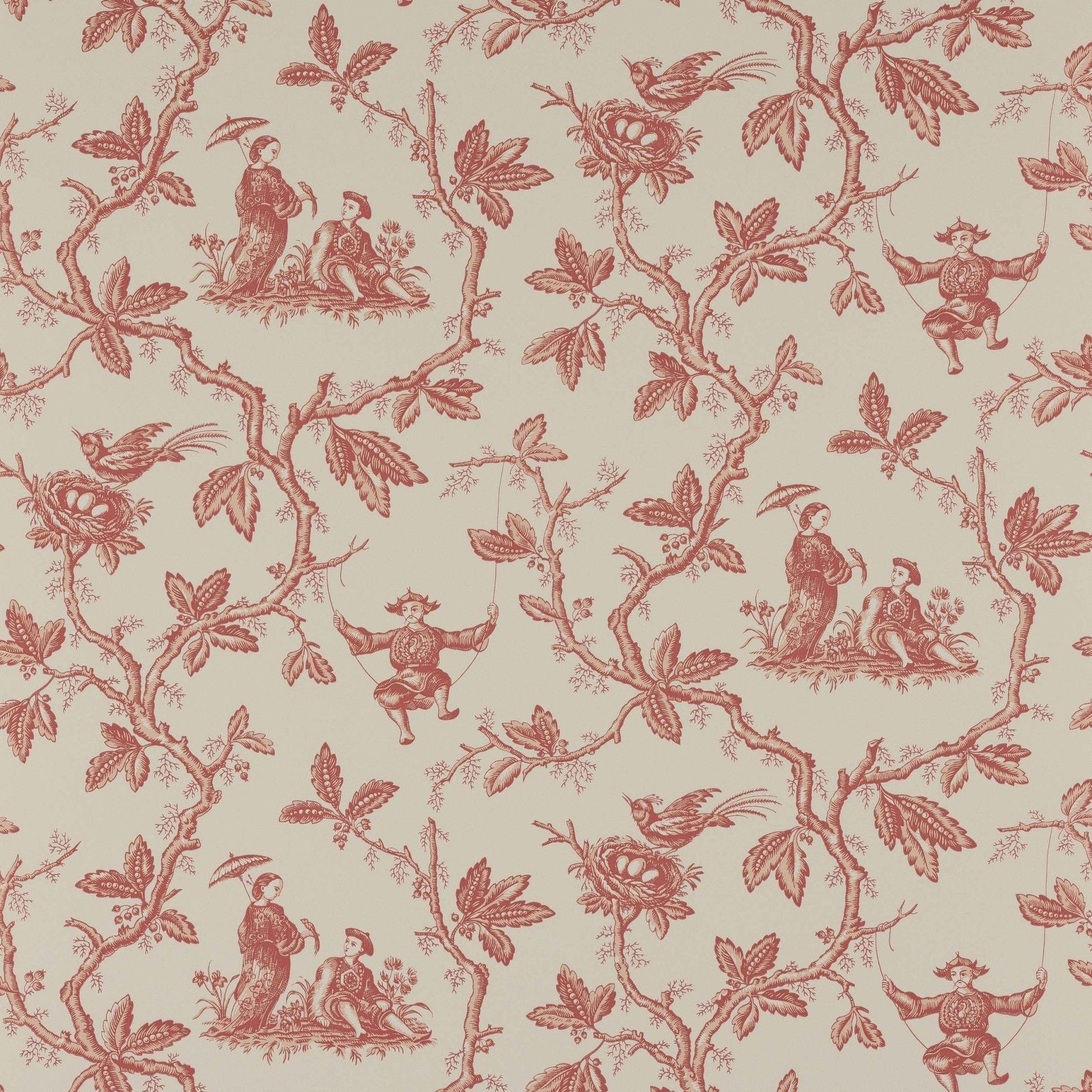 Toile Chinoise Wallpaper - Pink - Colefax & Fowler - W7017 - 01