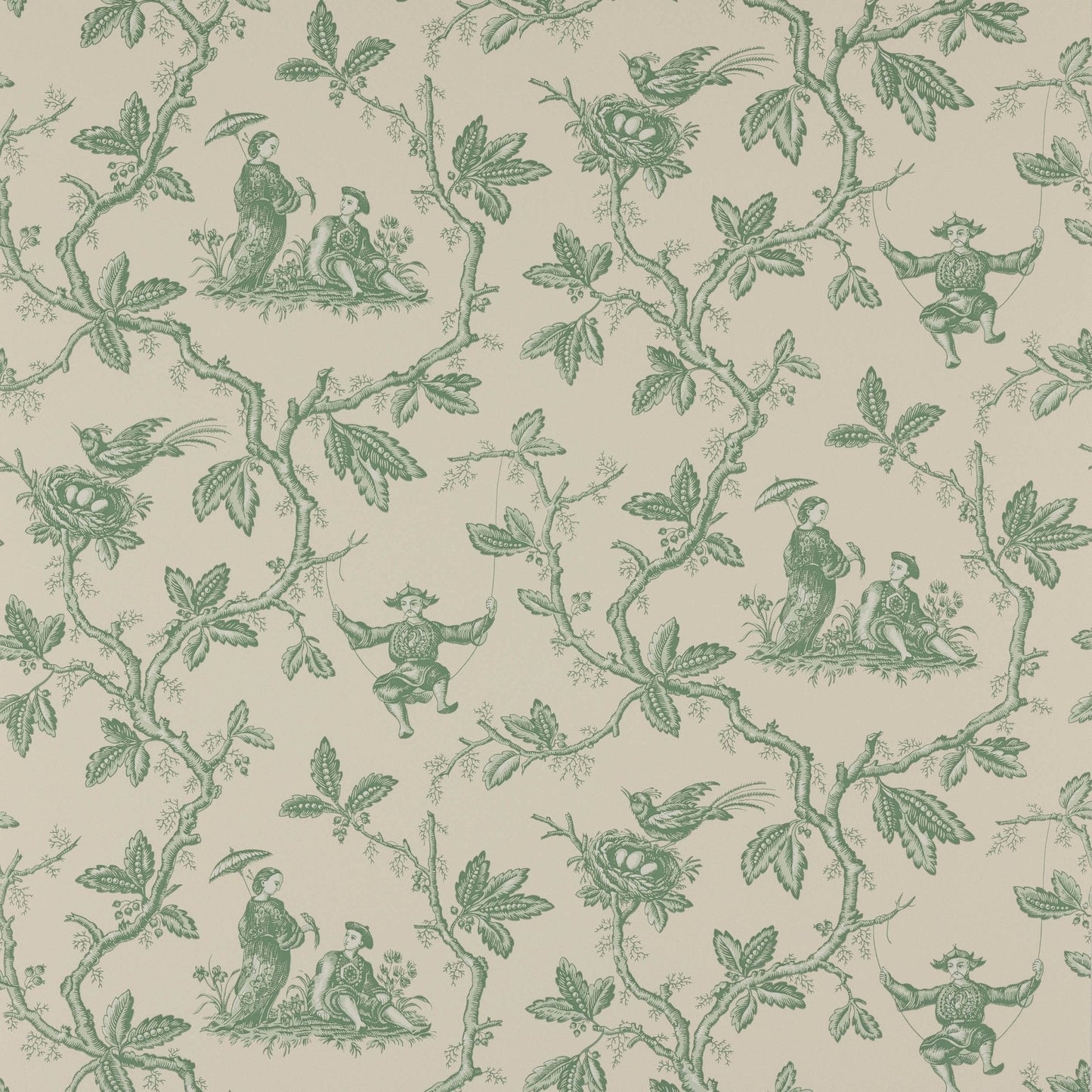 Toile Chinoise Wallpaper - Forest - Colefax & Fowler - W7017 - 03