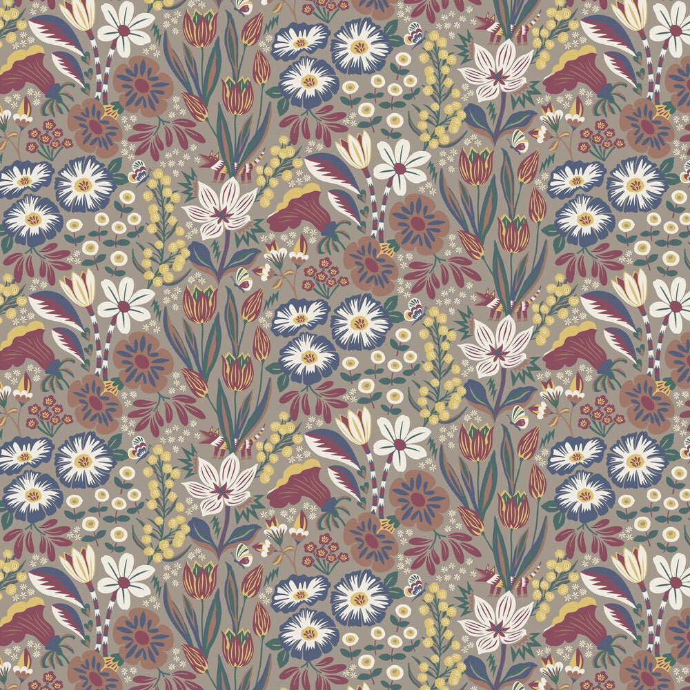 Tradgarden Wallpaper - Multi / Light - Boråstapeter - 2096 - Premier Wallcovering
