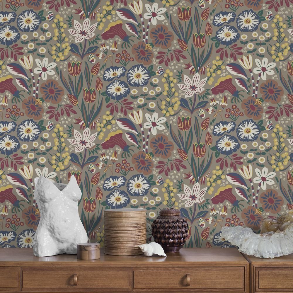 Tradgarden Wallpaper - Multi / Light - Boråstapeter - 2096 - Premier Wallcovering