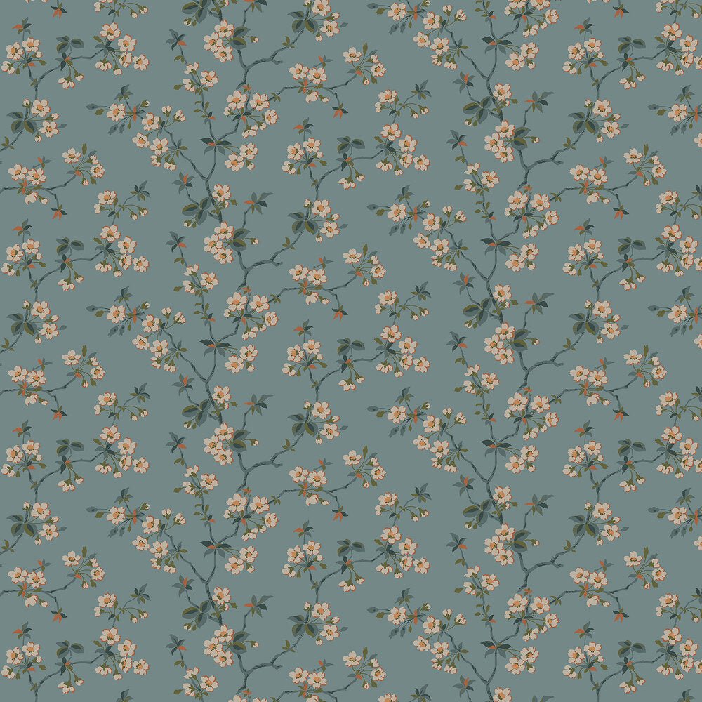 Tradgardsstaden Wallpaper - Blue - Boråstapeter - 4175 - Premier Wallcovering