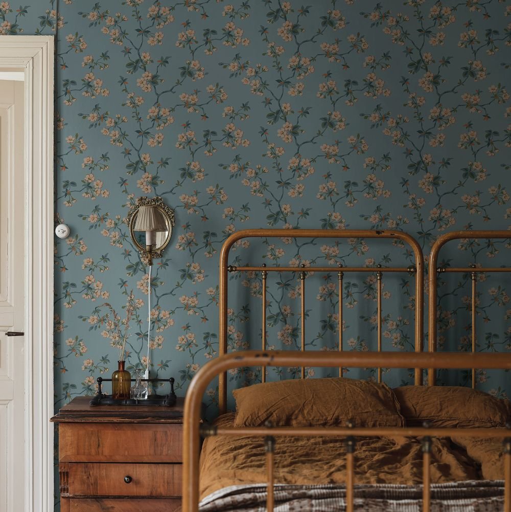 Tradgardsstaden Wallpaper - Blue - Boråstapeter - 4175 - Premier Wallcovering