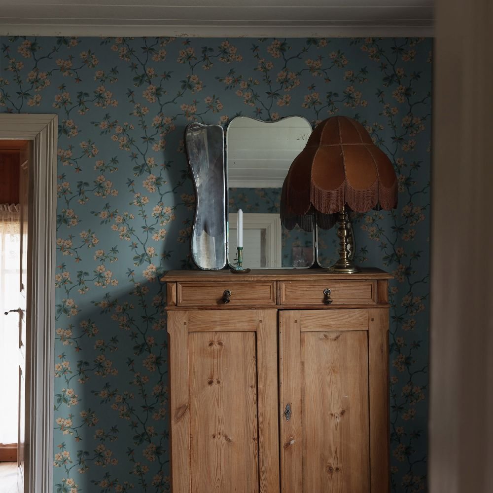 Tradgardsstaden Wallpaper - Blue - Boråstapeter - 4175 - Premier Wallcovering