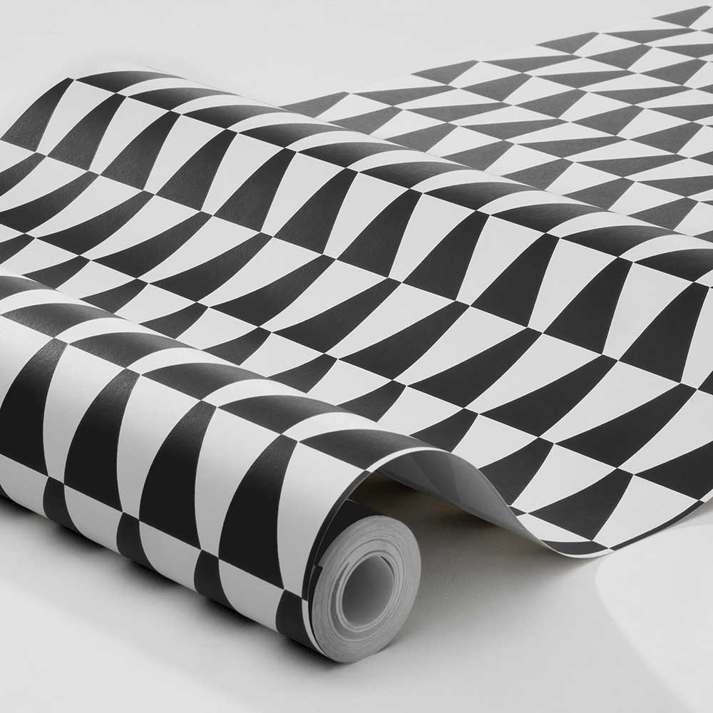 Trapez Wallpaper - Black - Boråstapeter - 4736 - Premier Wallcovering