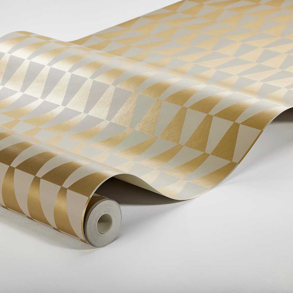 Trapez Wallpaper - Gold / Grey - Boråstapeter - 1992 - Premier Wallcovering