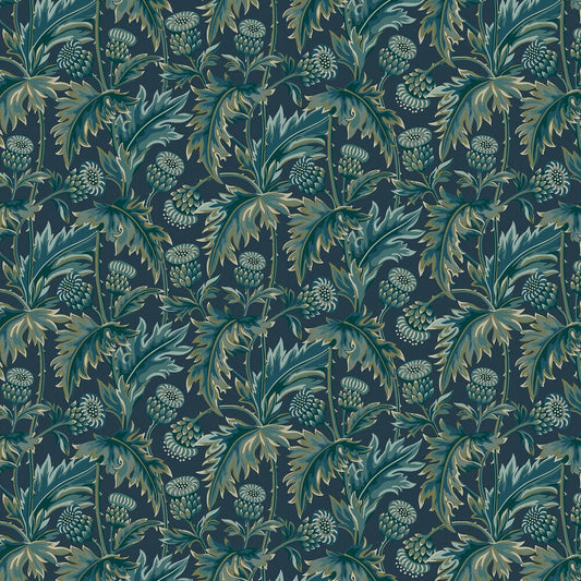 Treasured Thistle Wallpaper - Blue - Boråstapeter - 2273 - Premier Wallcovering
