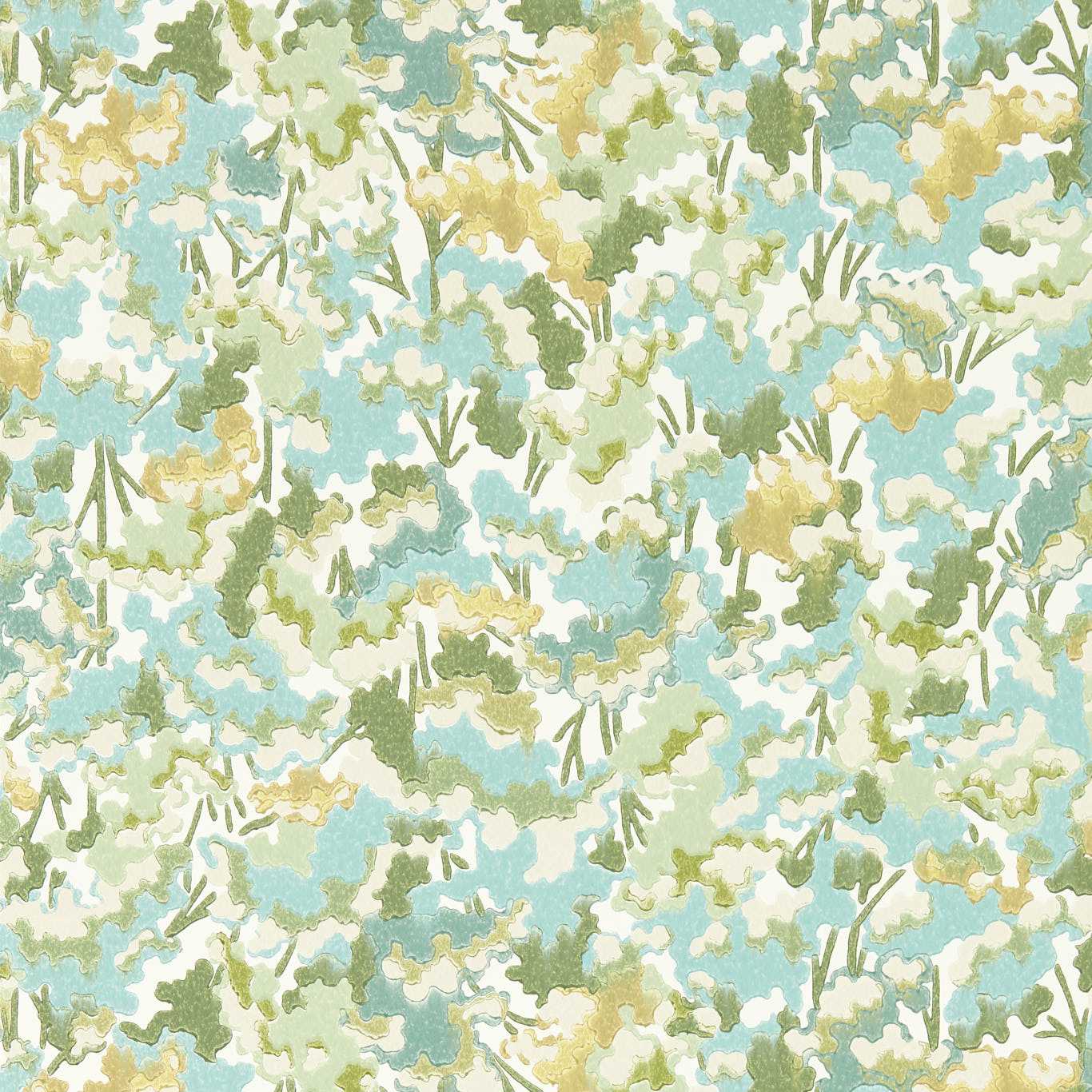 Tree Tops Wallpaper - Honey/Clover/Sky - HRTW113121 - Harlequin - Premier Wallcovering
