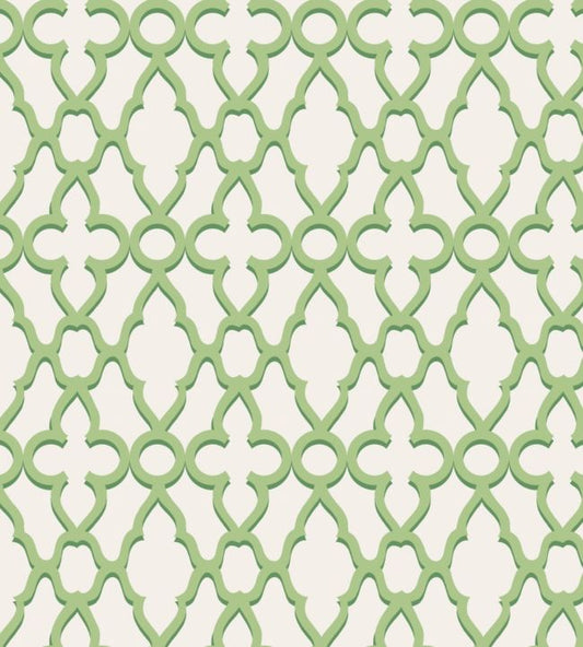 Treillage Wallpaper - Leaf Green on Chalk - 116/6022 - Cole & Son - Premier Wallcovering