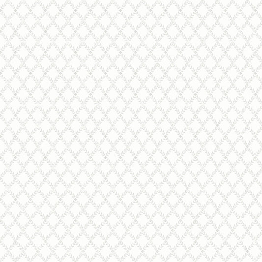 Trellis Leaves Wallpaper - Ivory - Boråstapeter - 7670 - Premier Wallcovering