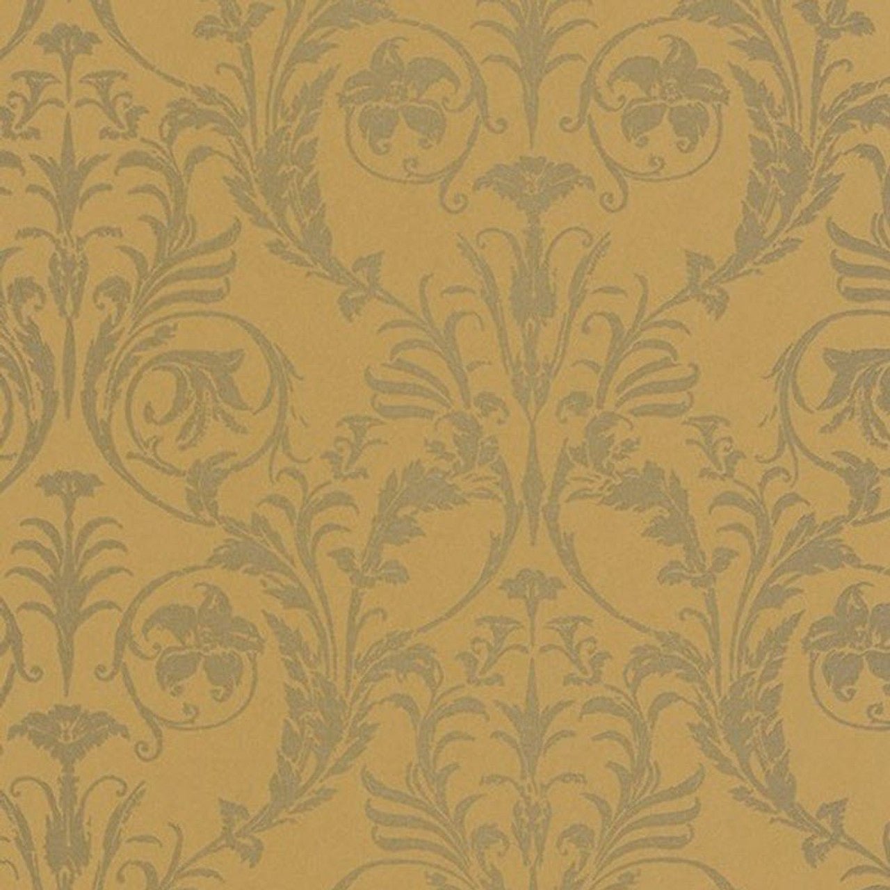 Trianon Montsegur Wallpaper - Jaune - Casadeco - 86022235 - Premier Wallcovering