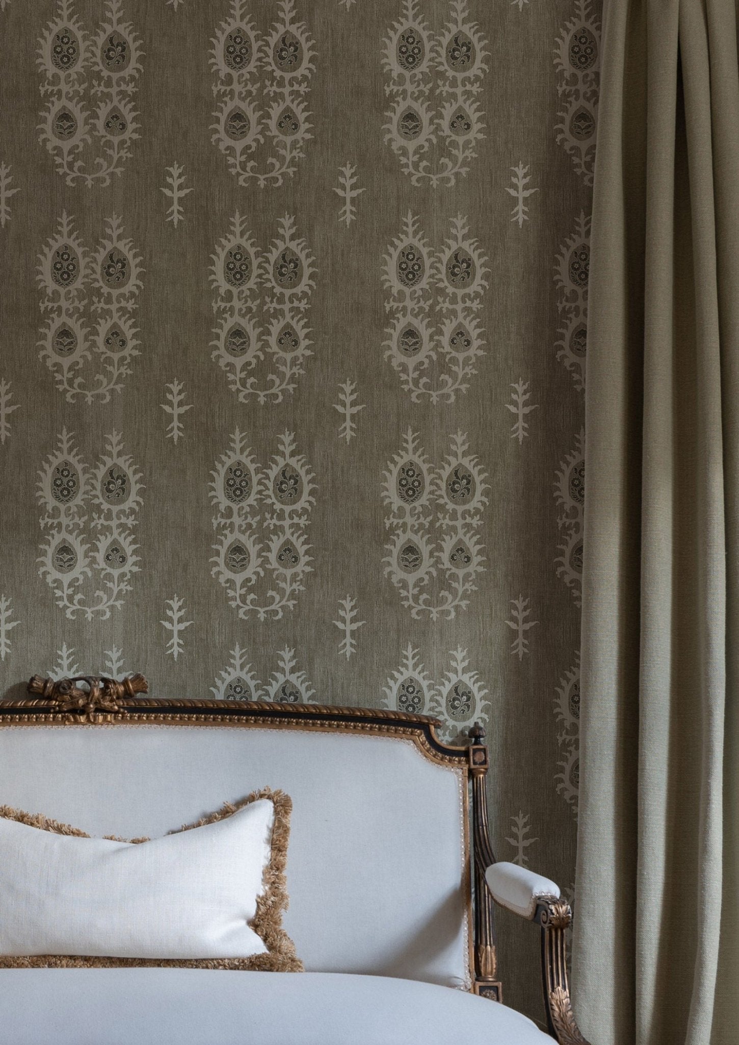 Tribal Wallpaper - Black Bronze - Lewis & Wood - Premier Wallcovering