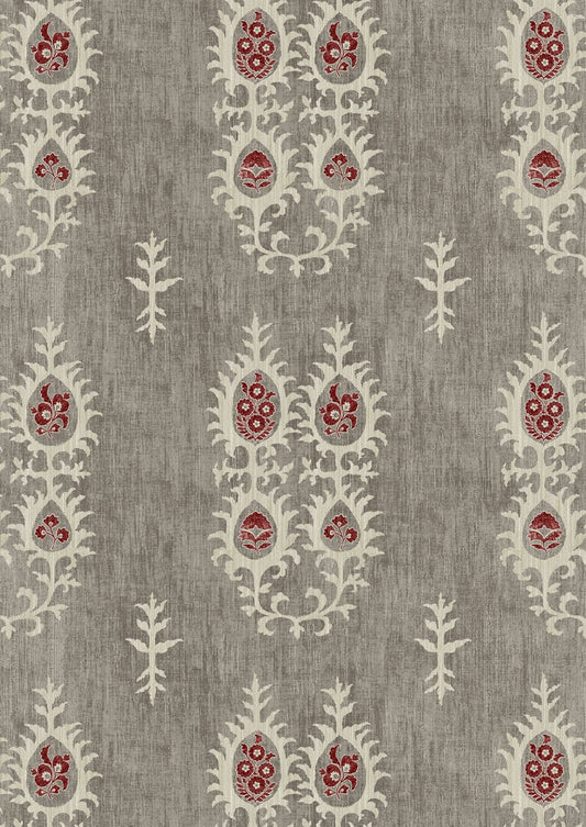 Tribal Wallpaper - Kudu Grey - Lewis & Wood - Premier Wallcovering