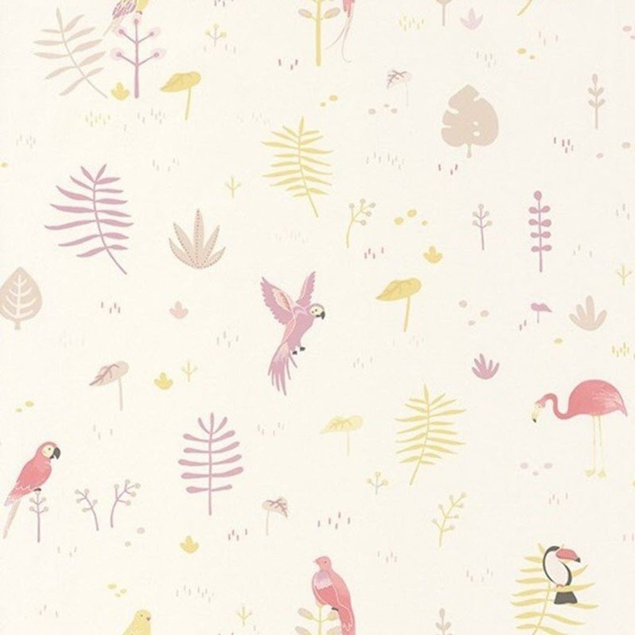 Tropical Happy Dreams Wallpaper - Parme - Casadeco - 82925203 - Premier Wallcovering