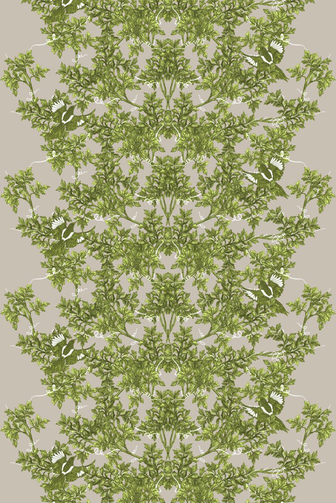 Two In A Bush Fabric - Acid Green - Timorous Beasties - TWB/1614/02 - Premier Wallcovering