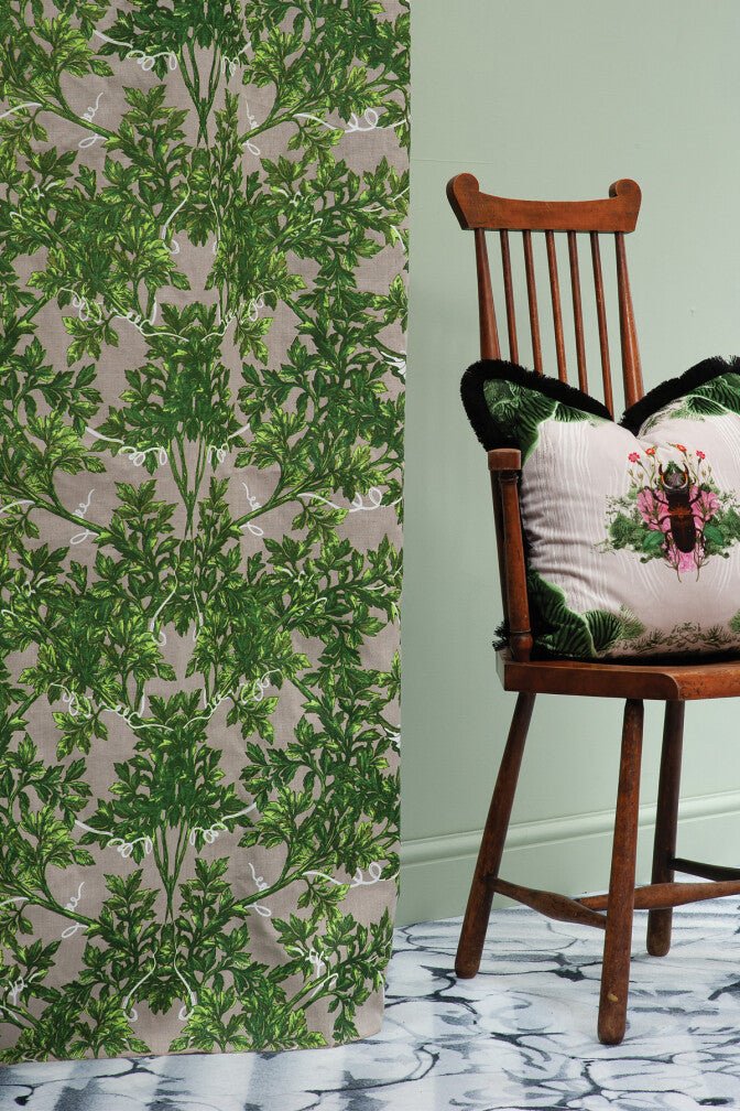 Two In A Bush Fabric - Acid Green - Timorous Beasties - TWB/1614/02 - Premier Wallcovering