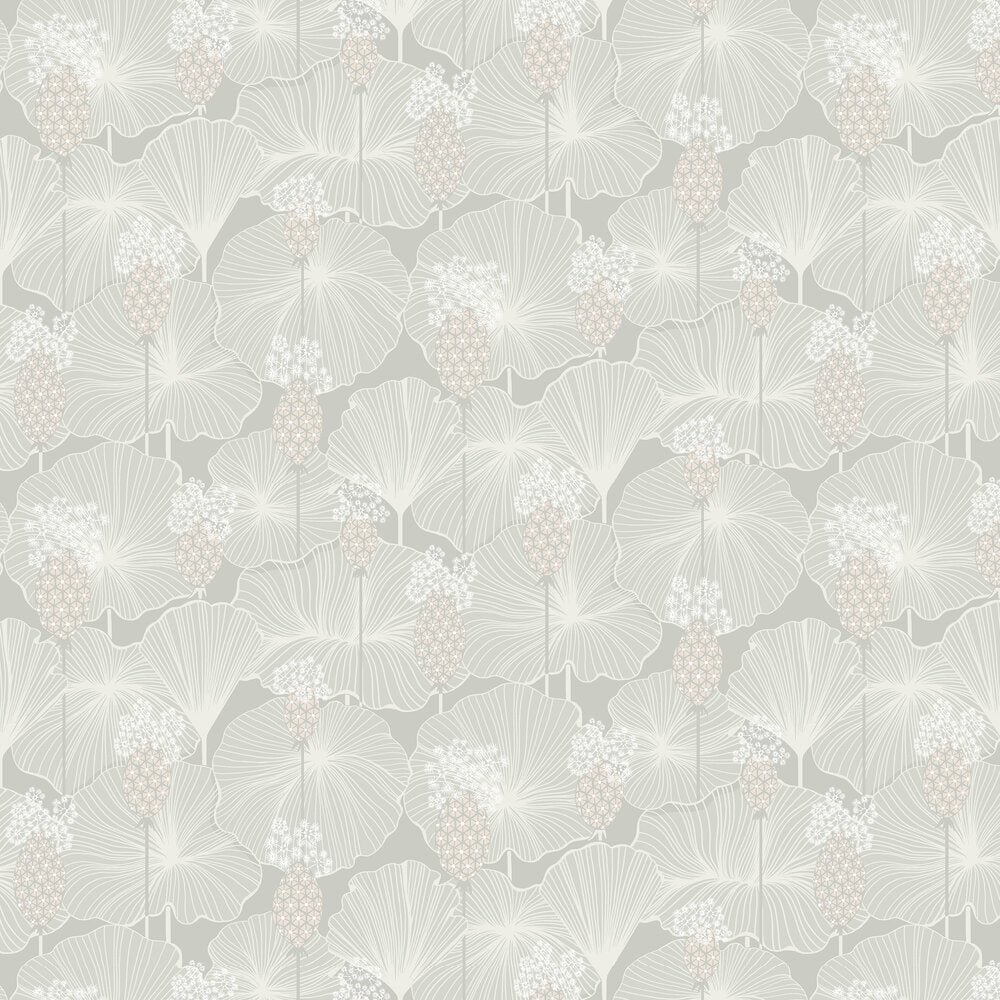 Umbrella Leaves Wallpaper - Light Grey - Boråstapeter - 3120 - Premier Wallcovering